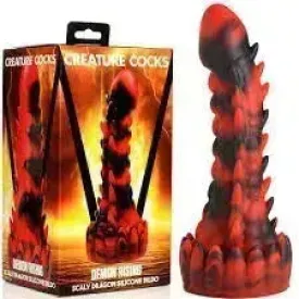 Creature Cocks Demon Rising Scaly Dragon Silicone Dildo