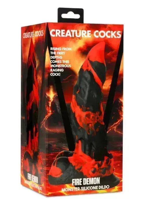 Creature Cocks Fire Demon Monster Silicone Dildo