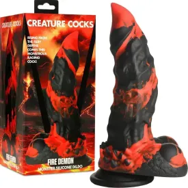 Creature Cocks Fire Demon Monster Silicone Dildo