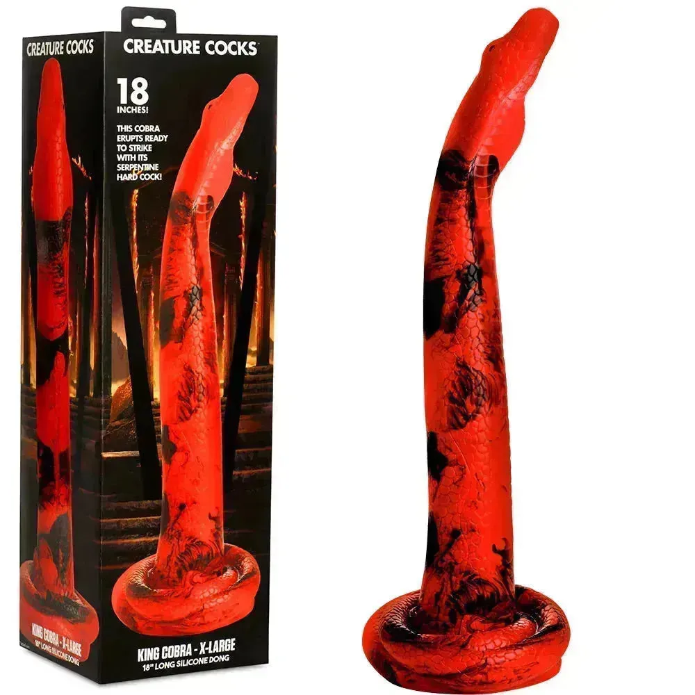 Creature Cocks King Cobra - X-Large 18" Long Silicone Dong