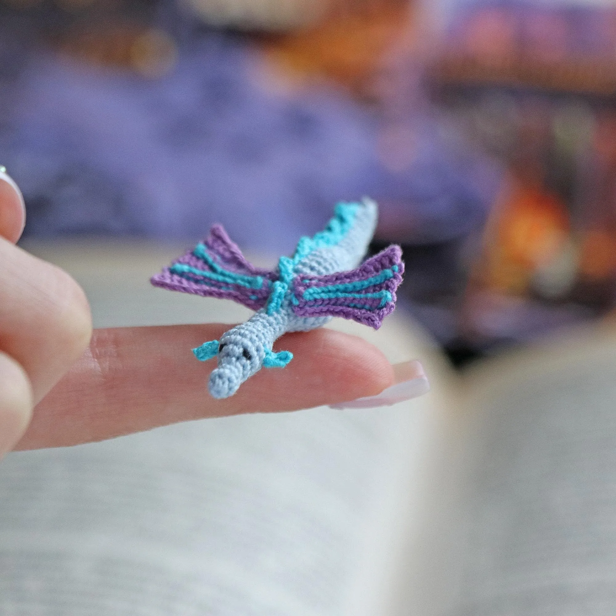 Crochet Dragon Pattern, Fantasy Amigurumi Pattern, Micro Crochet PDF Tutorial for a Unique Miniature Animal
