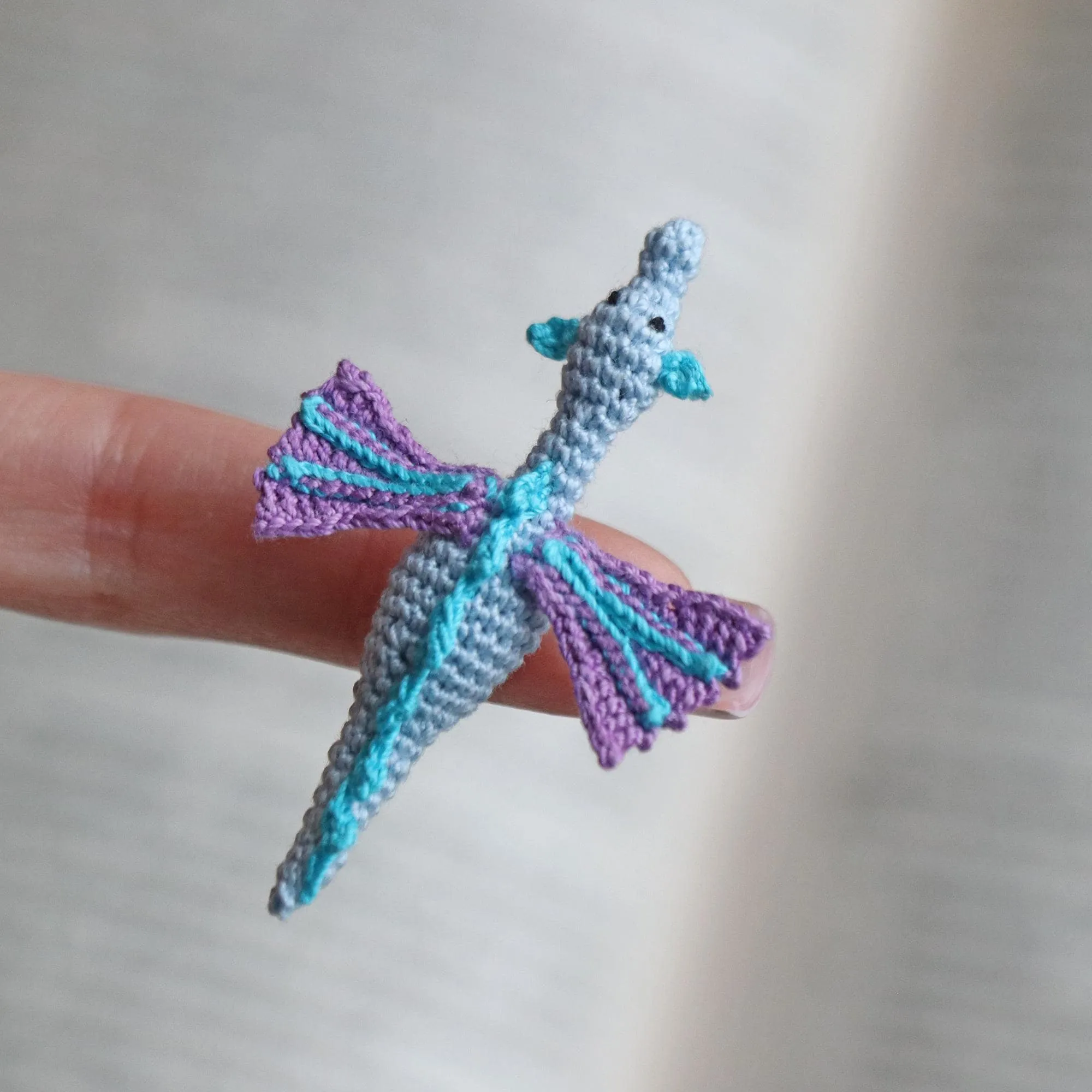 Crochet Dragon Pattern, Fantasy Amigurumi Pattern, Micro Crochet PDF Tutorial for a Unique Miniature Animal