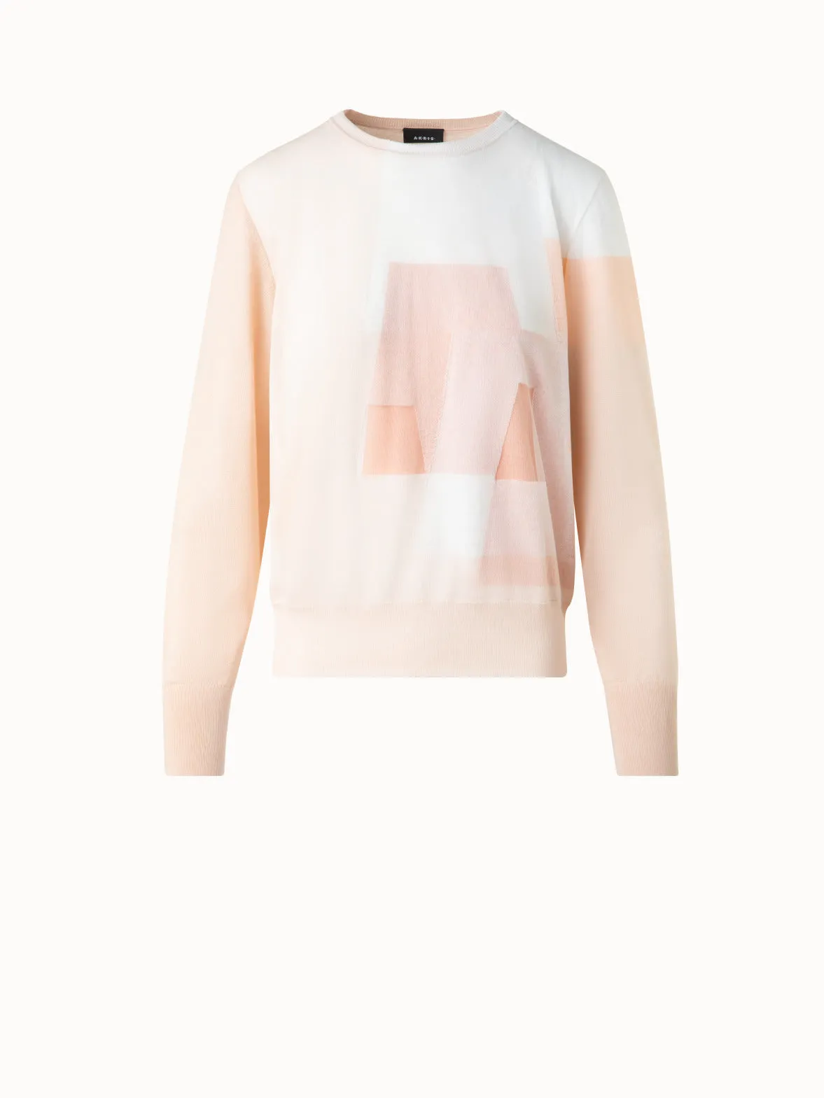 Double Layer Intarsia Long Sleeves Sweater