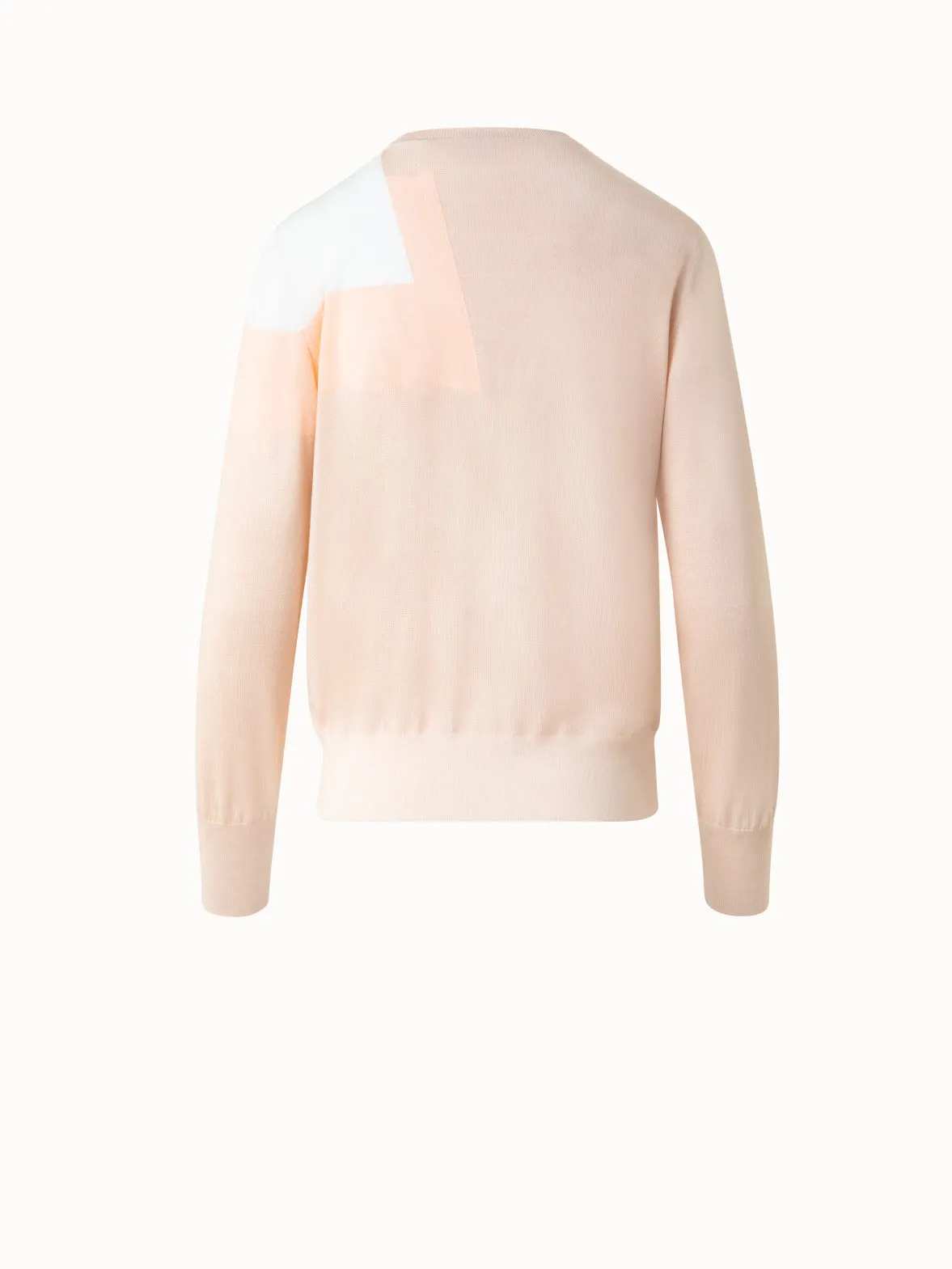 Double Layer Intarsia Long Sleeves Sweater