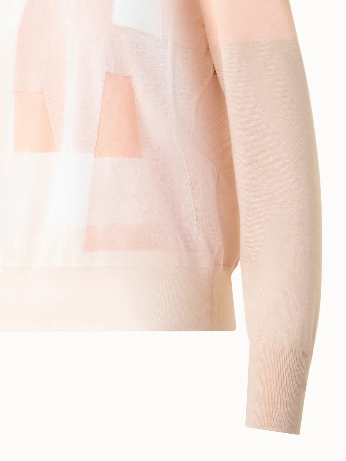 Double Layer Intarsia Long Sleeves Sweater