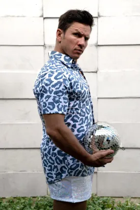 Dusty Leopard Short Sleeve Button Down Shirt - Limited Edition