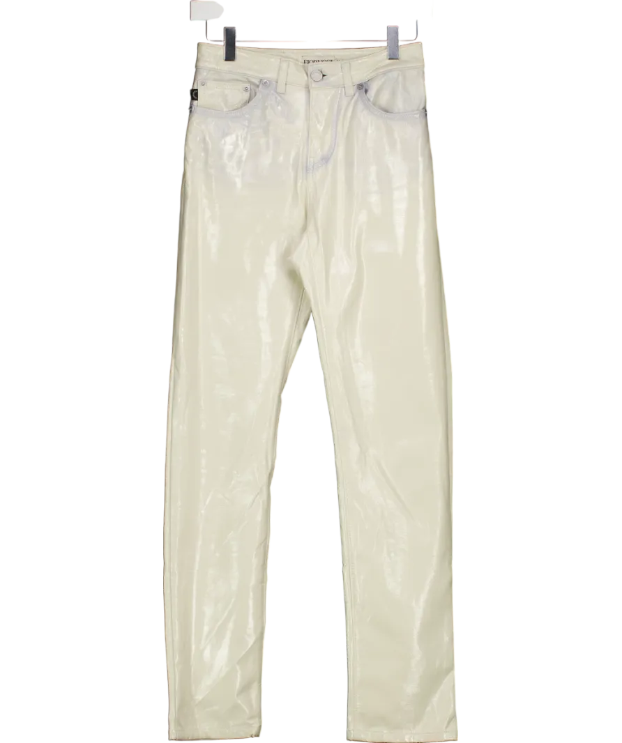 FIORUCCI Cream / Blue Ombre Yves Vinyl Trousers W26