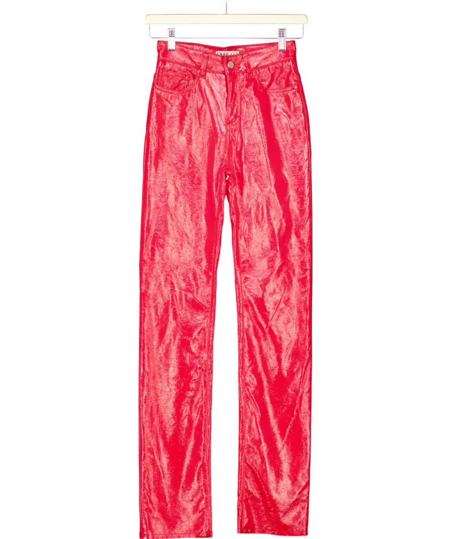 FIORUCCI Red Yves Vinyl Trousers W24