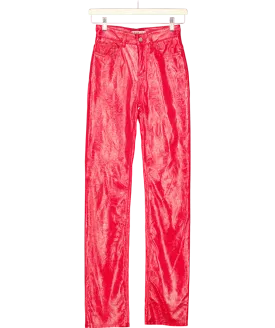 FIORUCCI Red Yves Vinyl Trousers W24