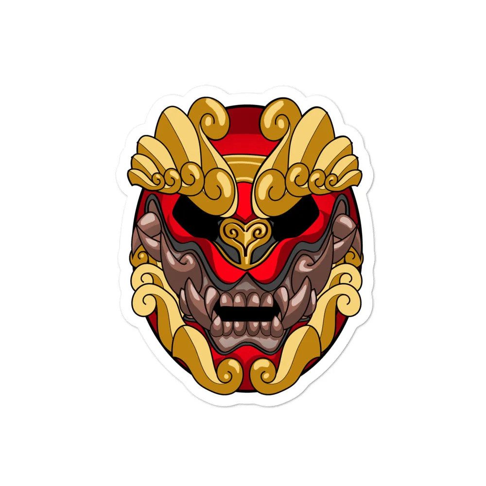 Flying warrior mask Bubble-free stickers