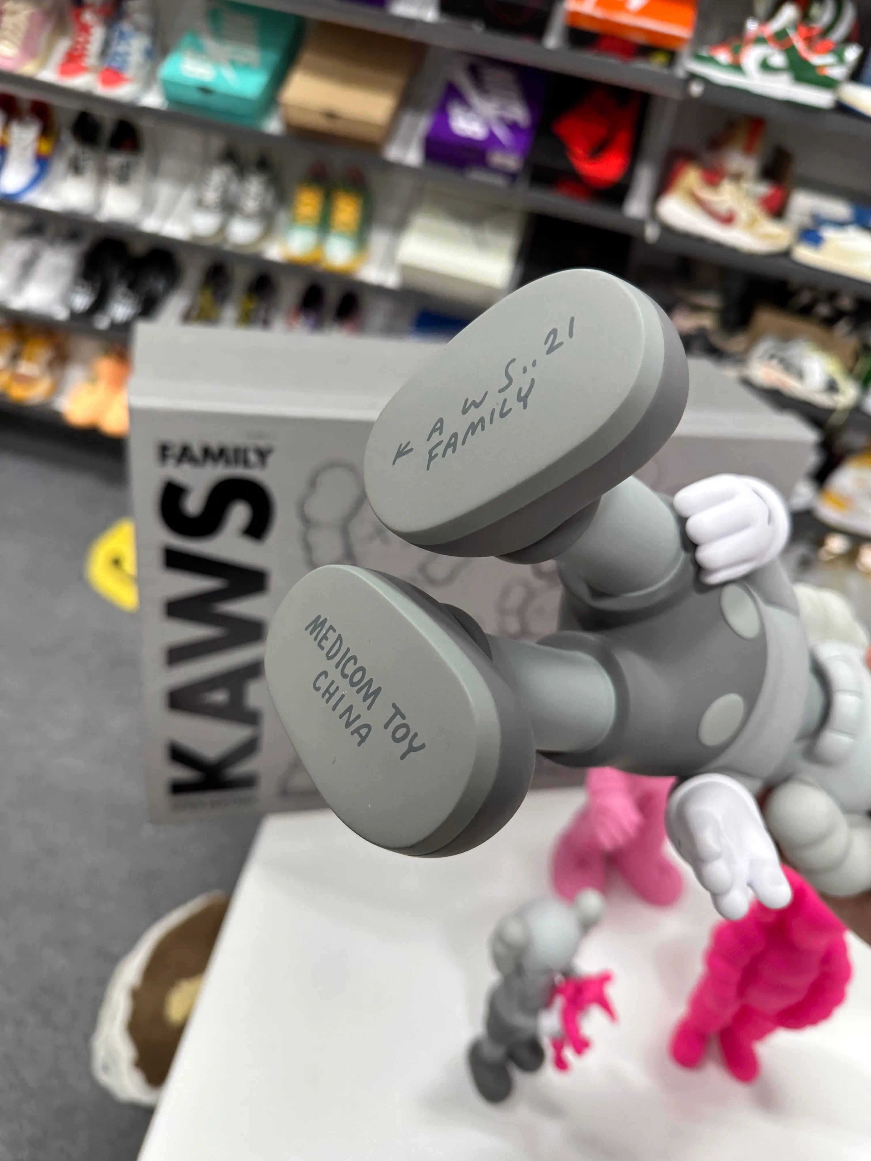 KAWS Family Vinyl Figures Grey/Pink