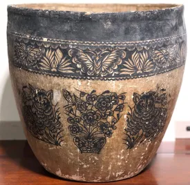 Large Paper Mache Chinese Plant Holder Vintage (Tiger 2)