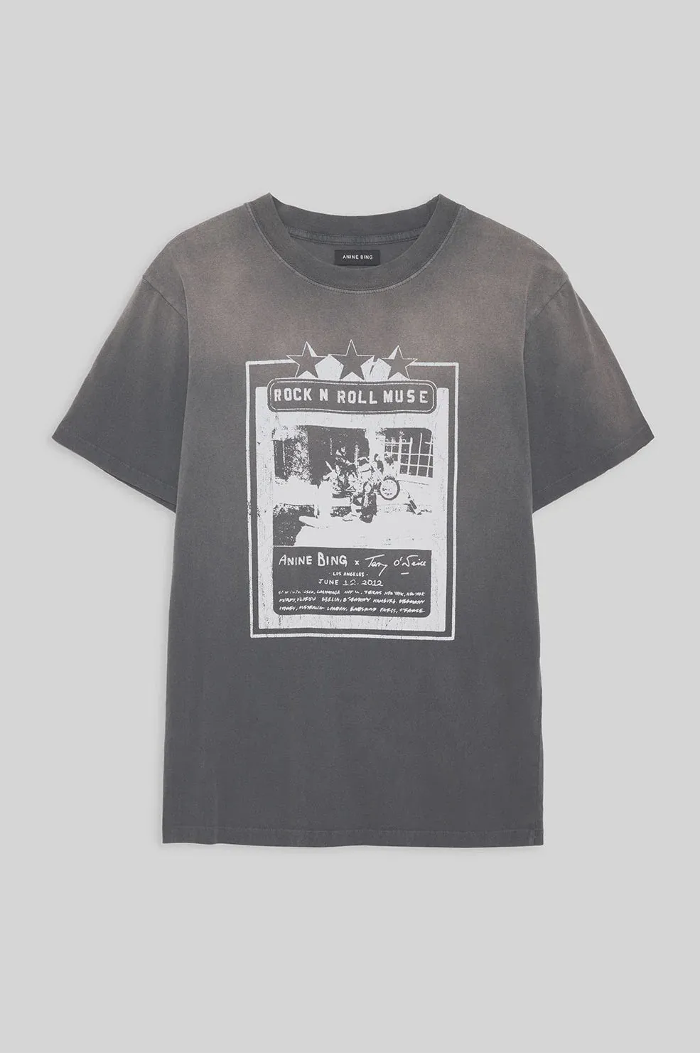 Lili Tee AB x To x Rolling Stones Washed Faded Black