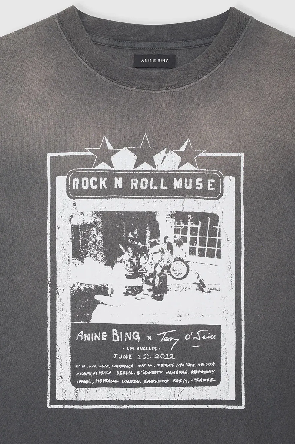 Lili Tee AB x To x Rolling Stones Washed Faded Black