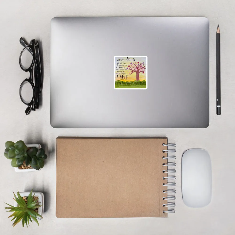 Love is a Fruit by Maren Studt, Bubble-free stickers