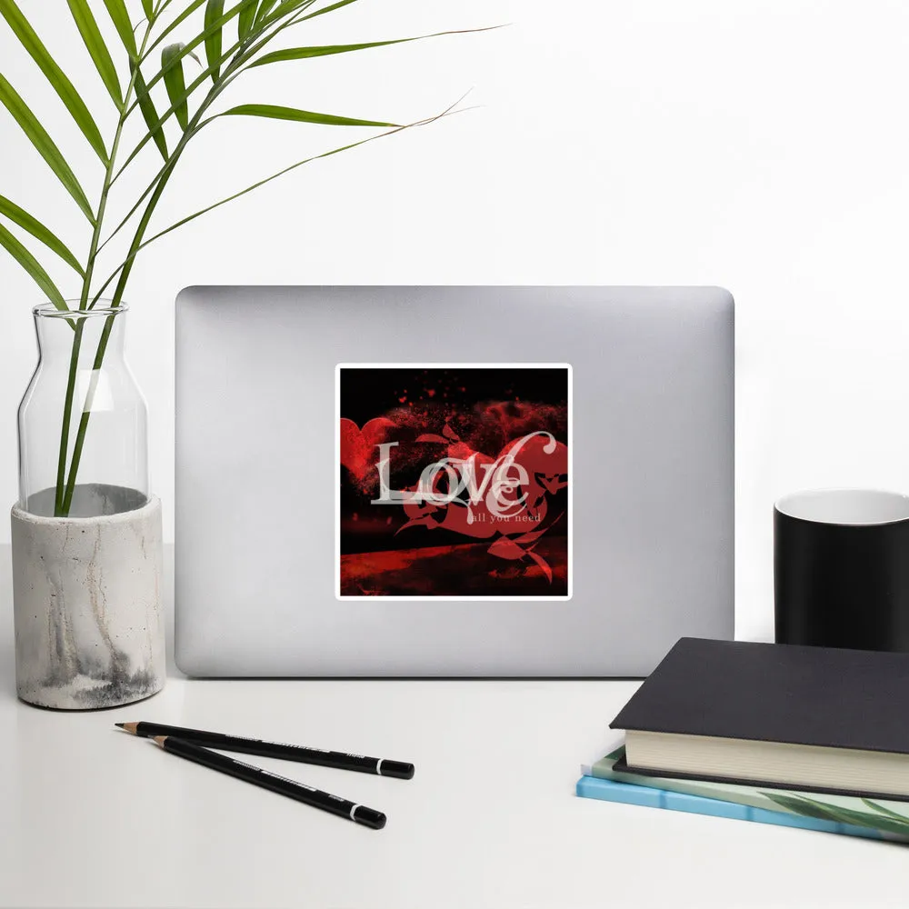 Love is All You Need by Bob Shema, Bubble-free stickers