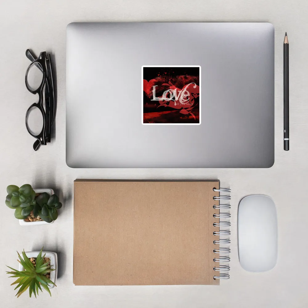 Love is All You Need by Bob Shema, Bubble-free stickers