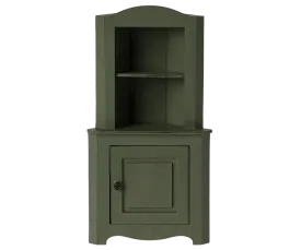 Maileg | Miniature Corner Cabinet, Dark Green