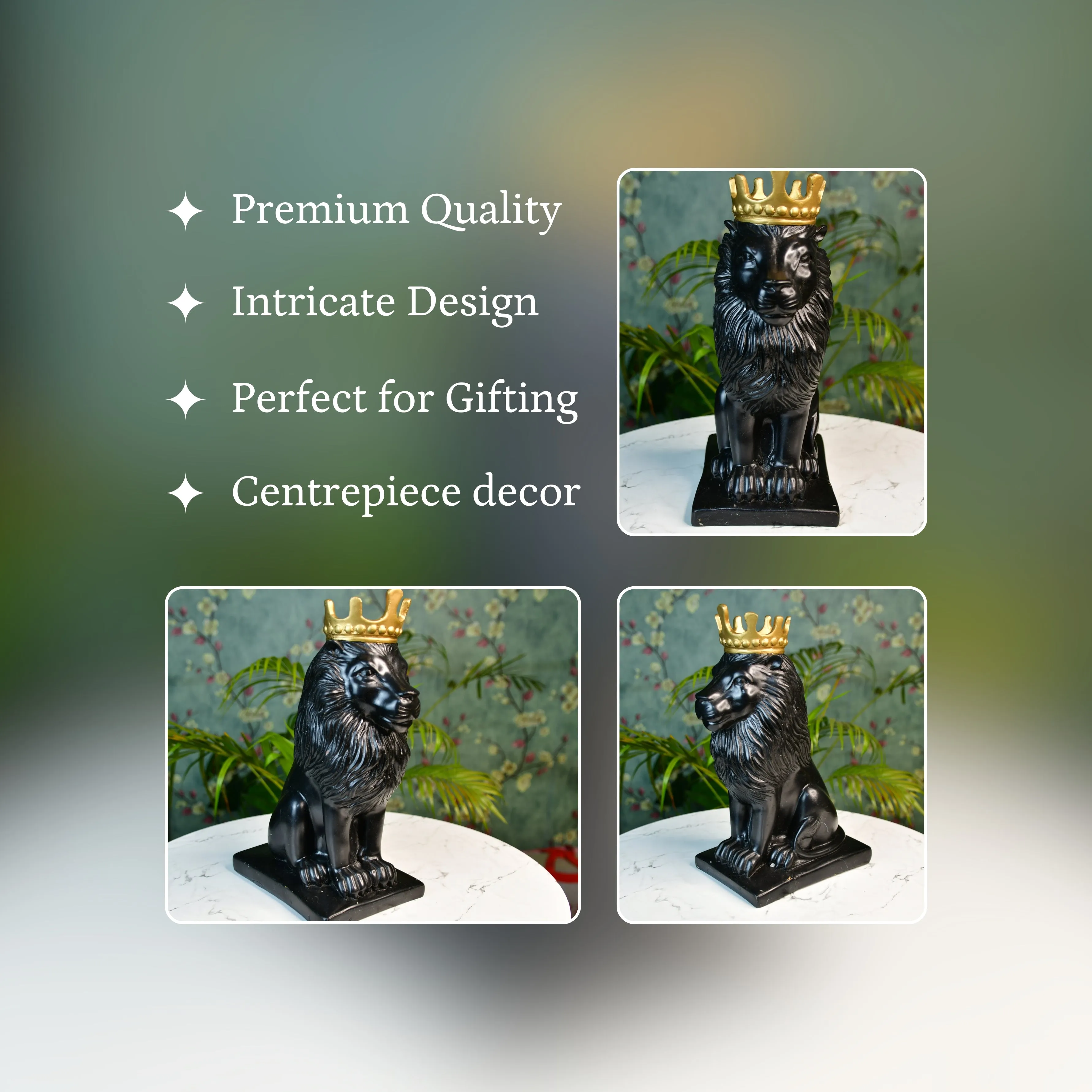 Mayii Black Lion Showpiece