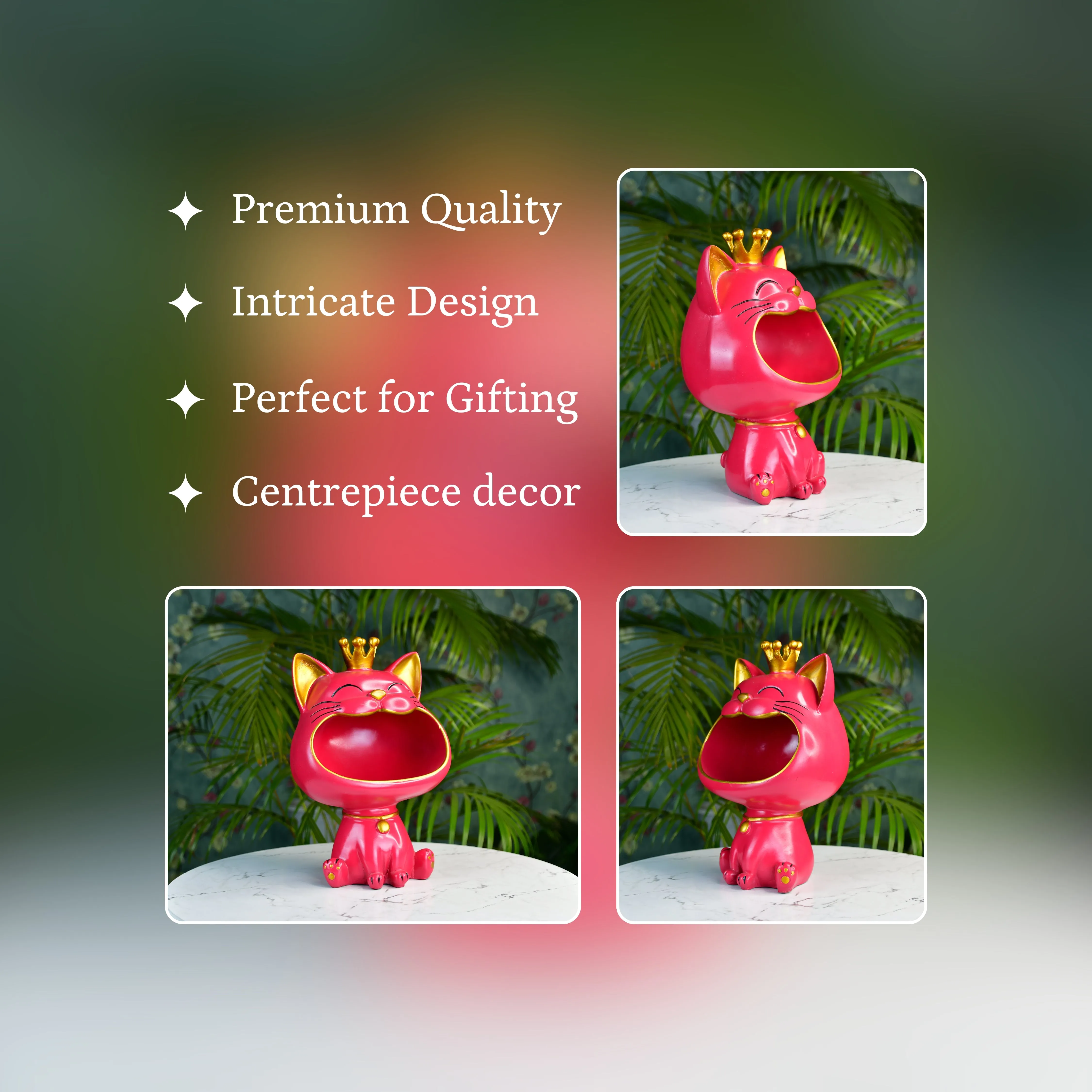 Mayii Moulded Resin Cat Holder