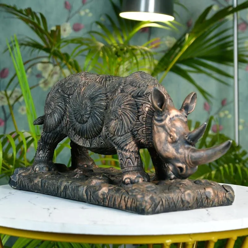 Mayii Resin Rhino Decor