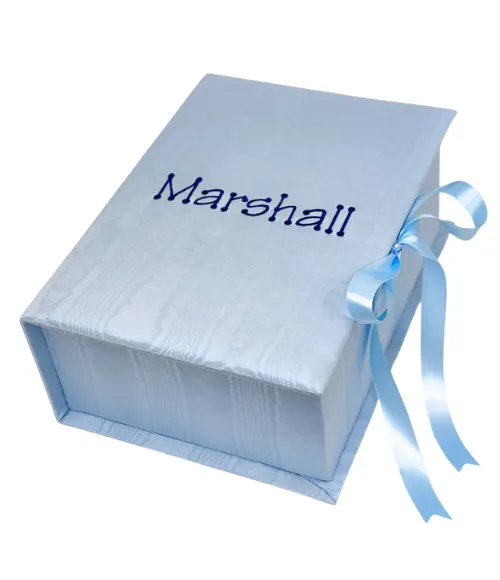 Medium Baby Keepsake Box in Baby Moiré