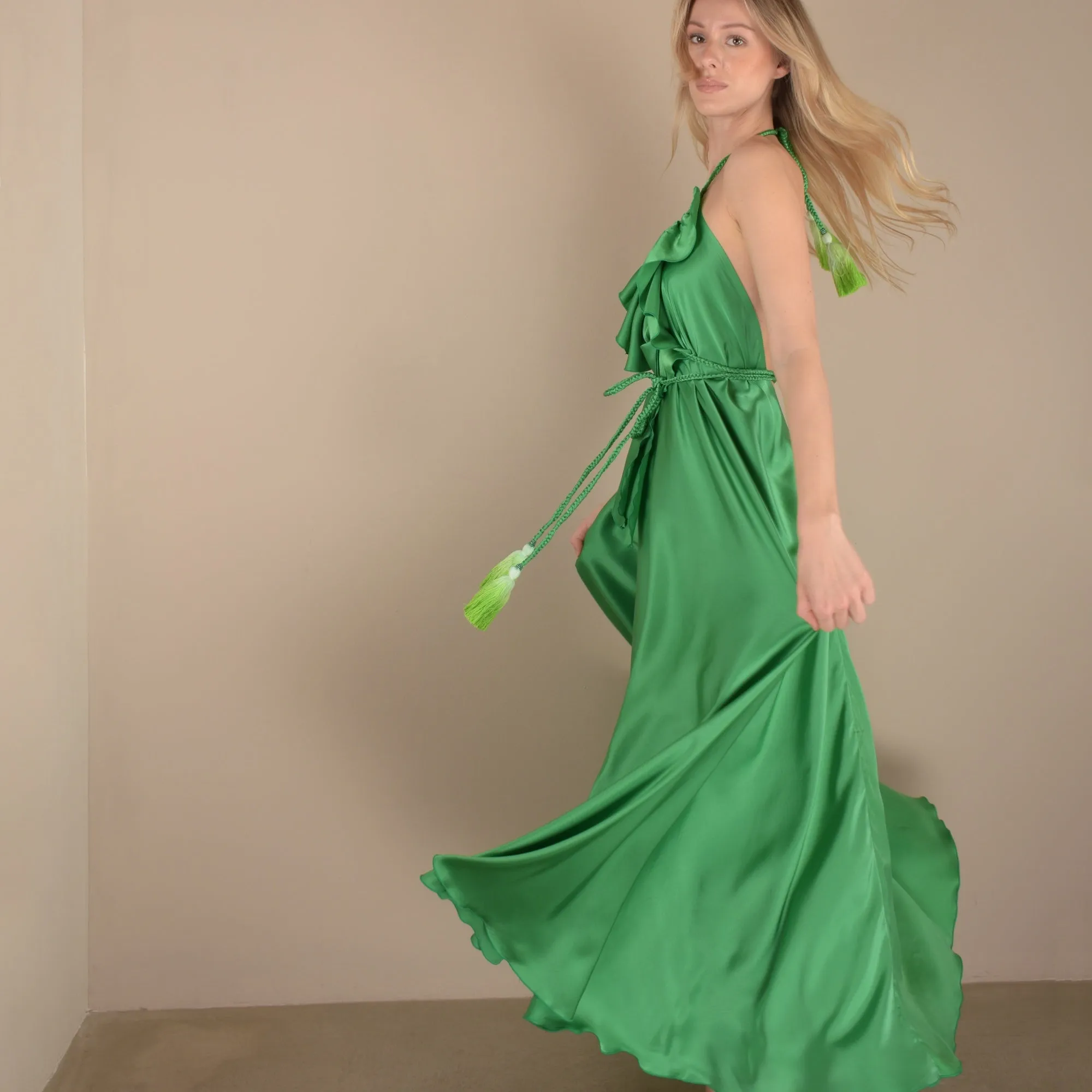 NAF Dress 100% Silk Forest