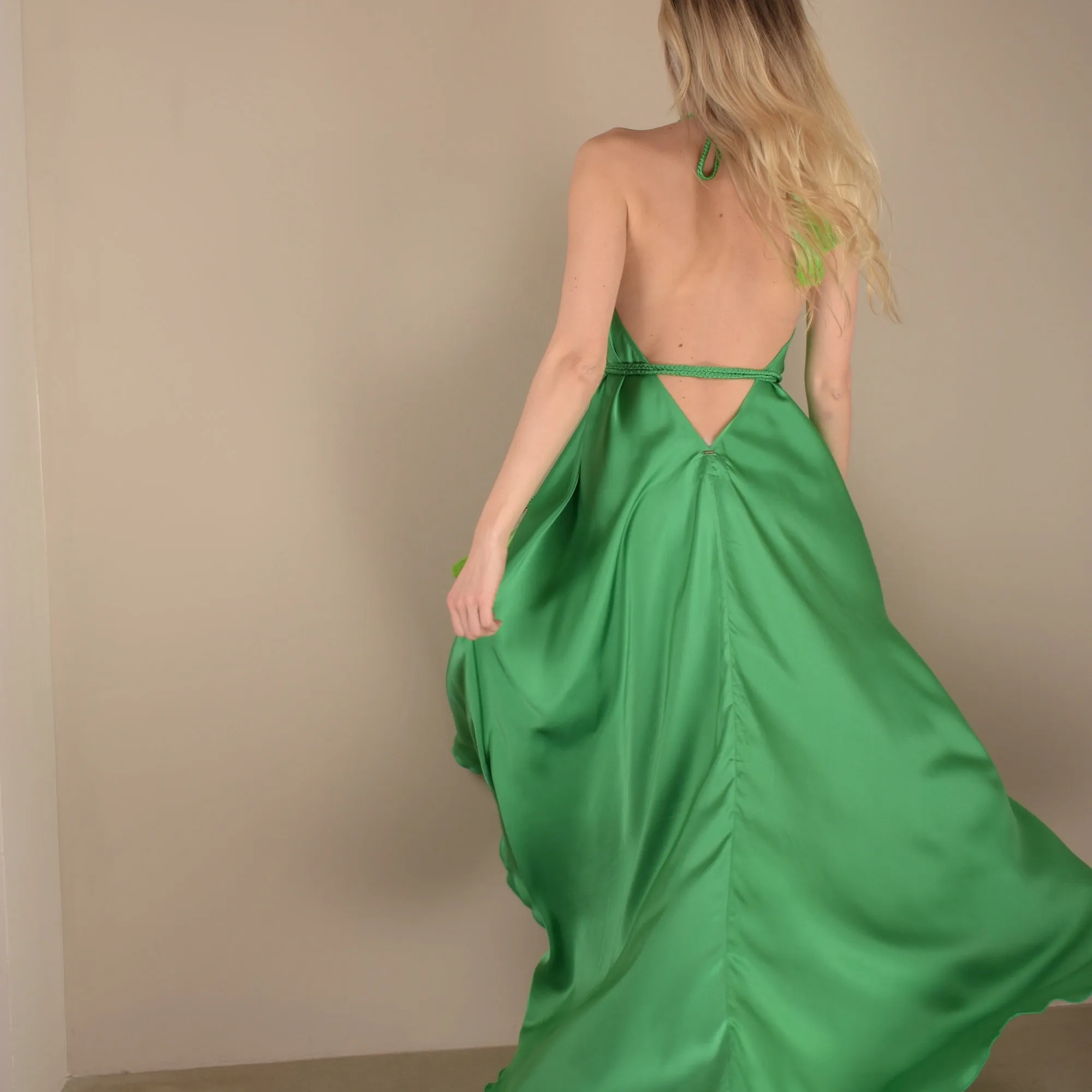 NAF Dress 100% Silk Forest