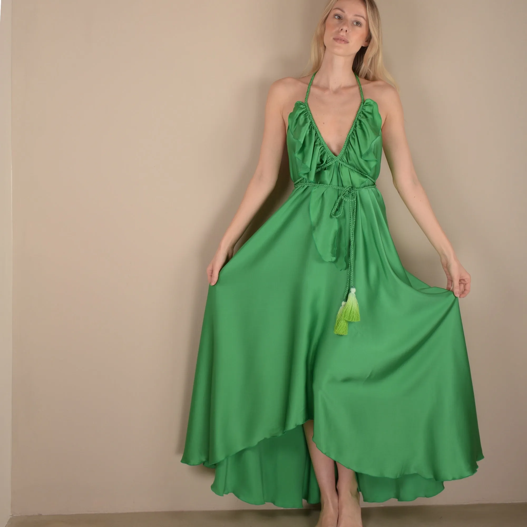 NAF Dress 100% Silk Forest
