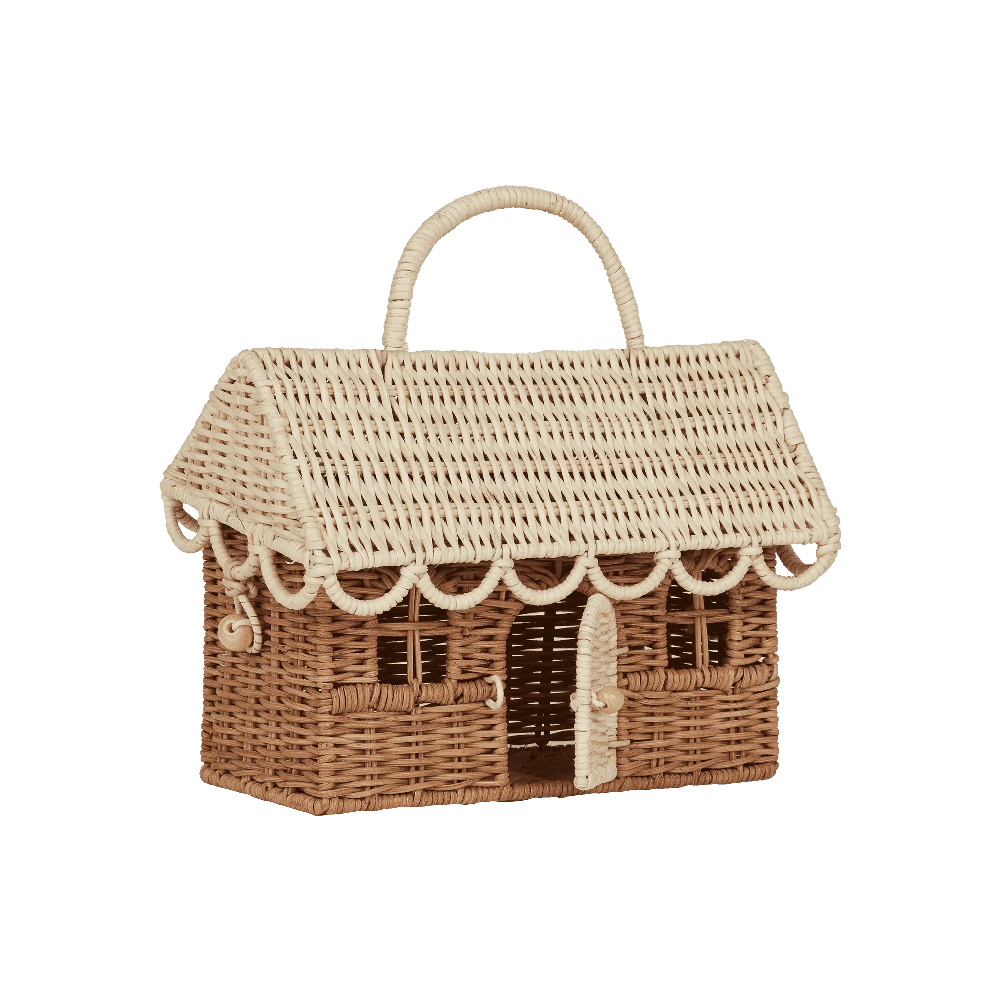 Olli Ella Gingerbread Casa Clutch - Natural/Straw
