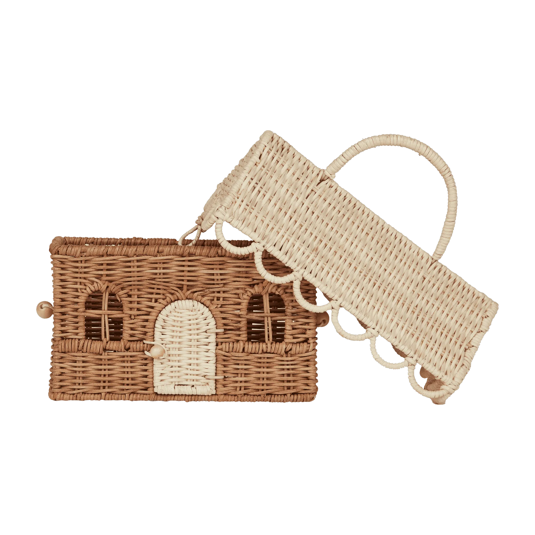 Olli Ella Gingerbread Casa Clutch - Natural/Straw