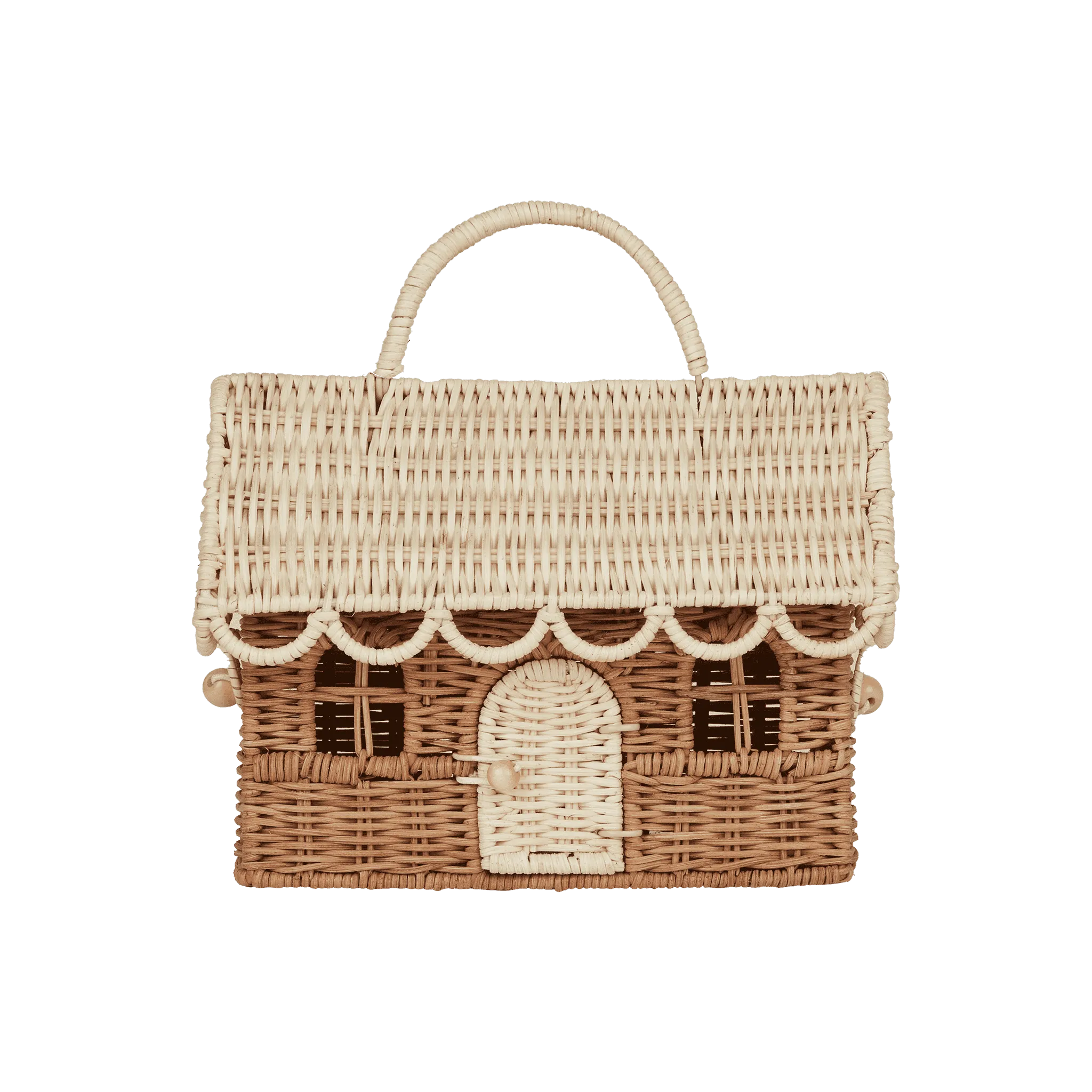 Olli Ella Gingerbread Casa Clutch - Natural/Straw