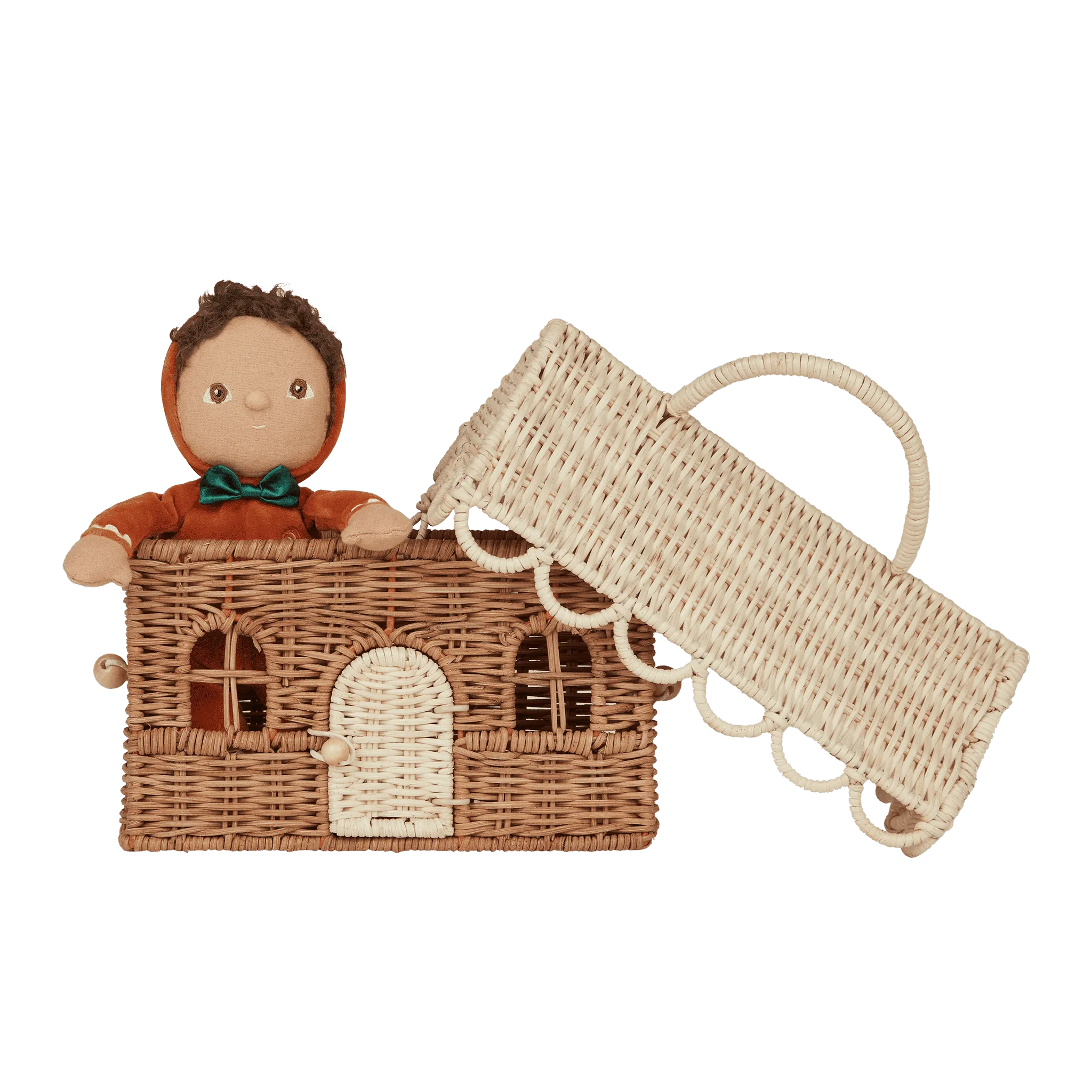 Olli Ella Gingerbread Casa Clutch - Natural/Straw