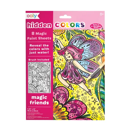 OOLY Hidden Colors Magic Paint Sheets (9 PC Set) - Magic Friends