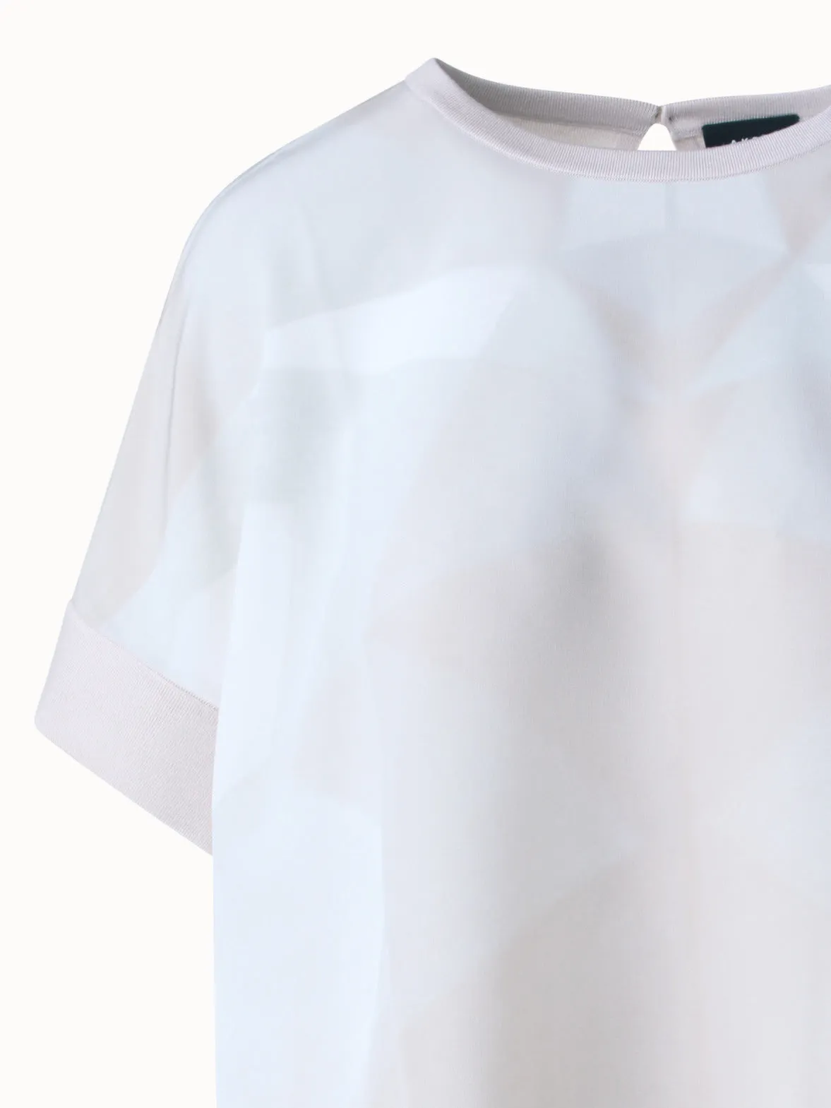 Oversize Silk Blouse with Chiaroscuro Print