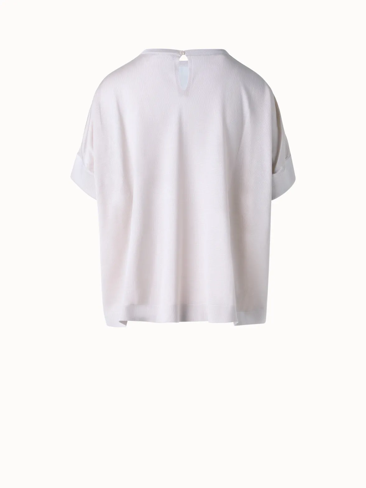 Oversize Silk Blouse with Chiaroscuro Print