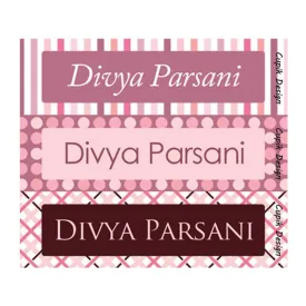 Personalised So Pink Waterproof Stickers - Rectangular