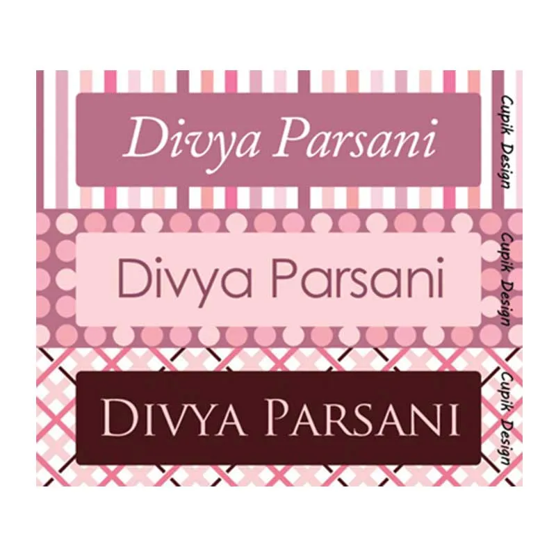 Personalised So Pink Waterproof Stickers - Rectangular