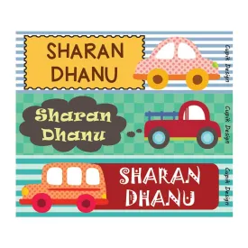 Personalised Transport Waterproof Stickers - Rectangular