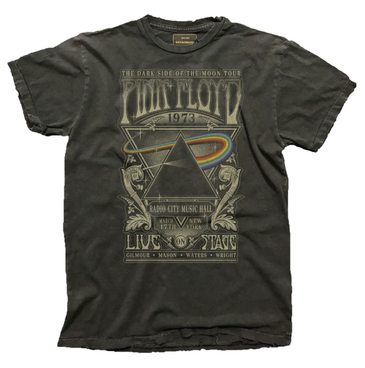 Pink Floyd Dark Side of the Moon Tour at Radio City Music Hall Black Label Tee