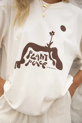 PLANT PEACE TEE - CREAM