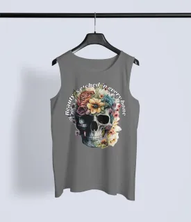 "Beauty Is Etched in Every Bone – Artistic Graphic Tank Top