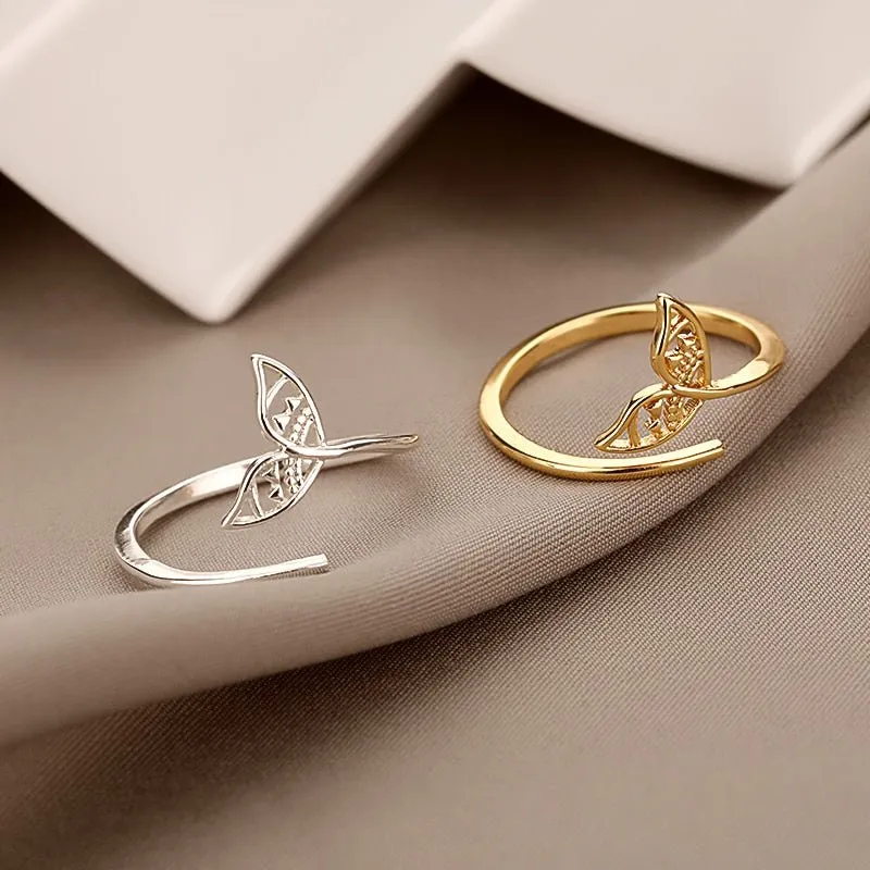 Ride the Wave with Our Gold Mermaid Tail Ring - Perfect for Surfers and Ocean Lovers