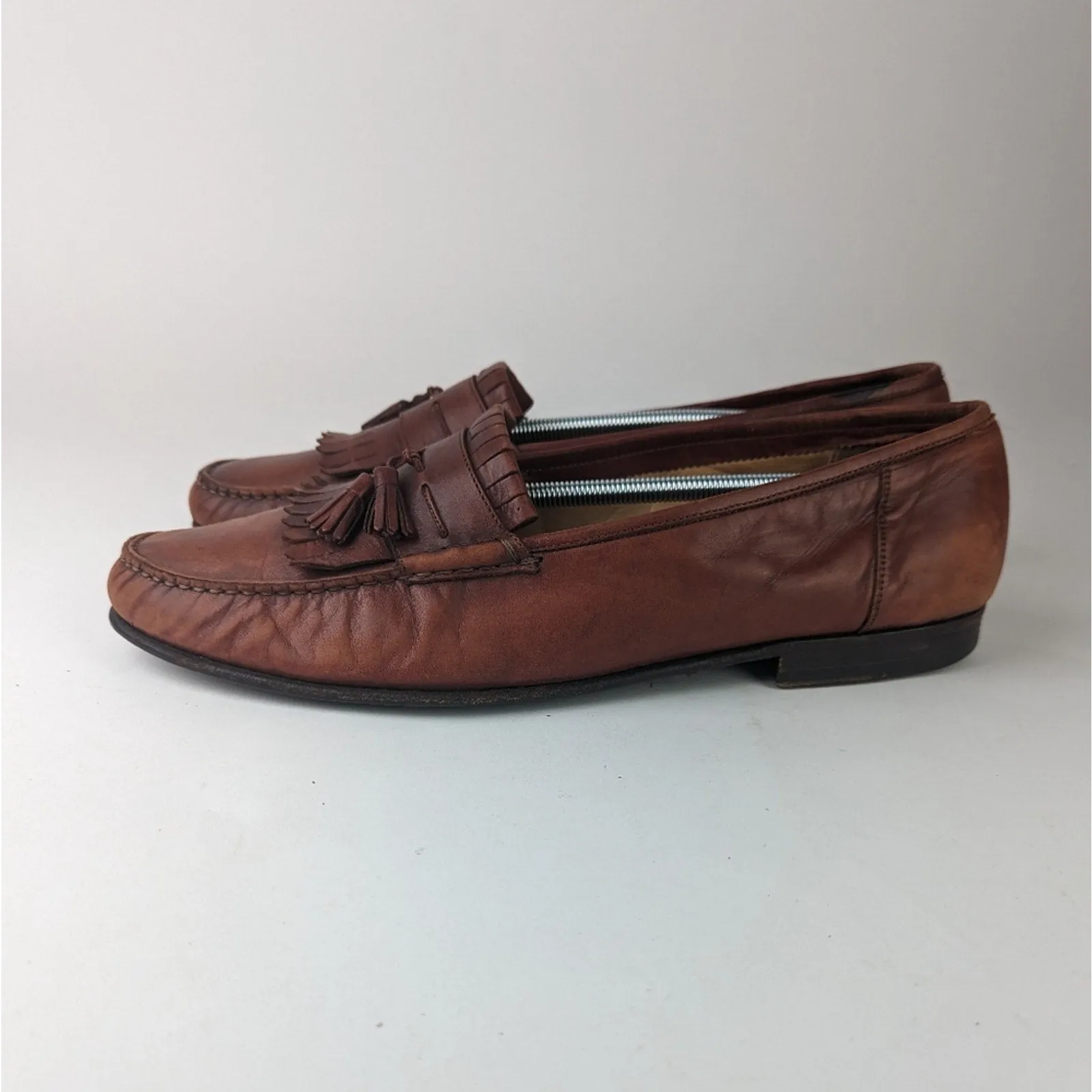 Santoni Men's Brown Tassles Loafer 15