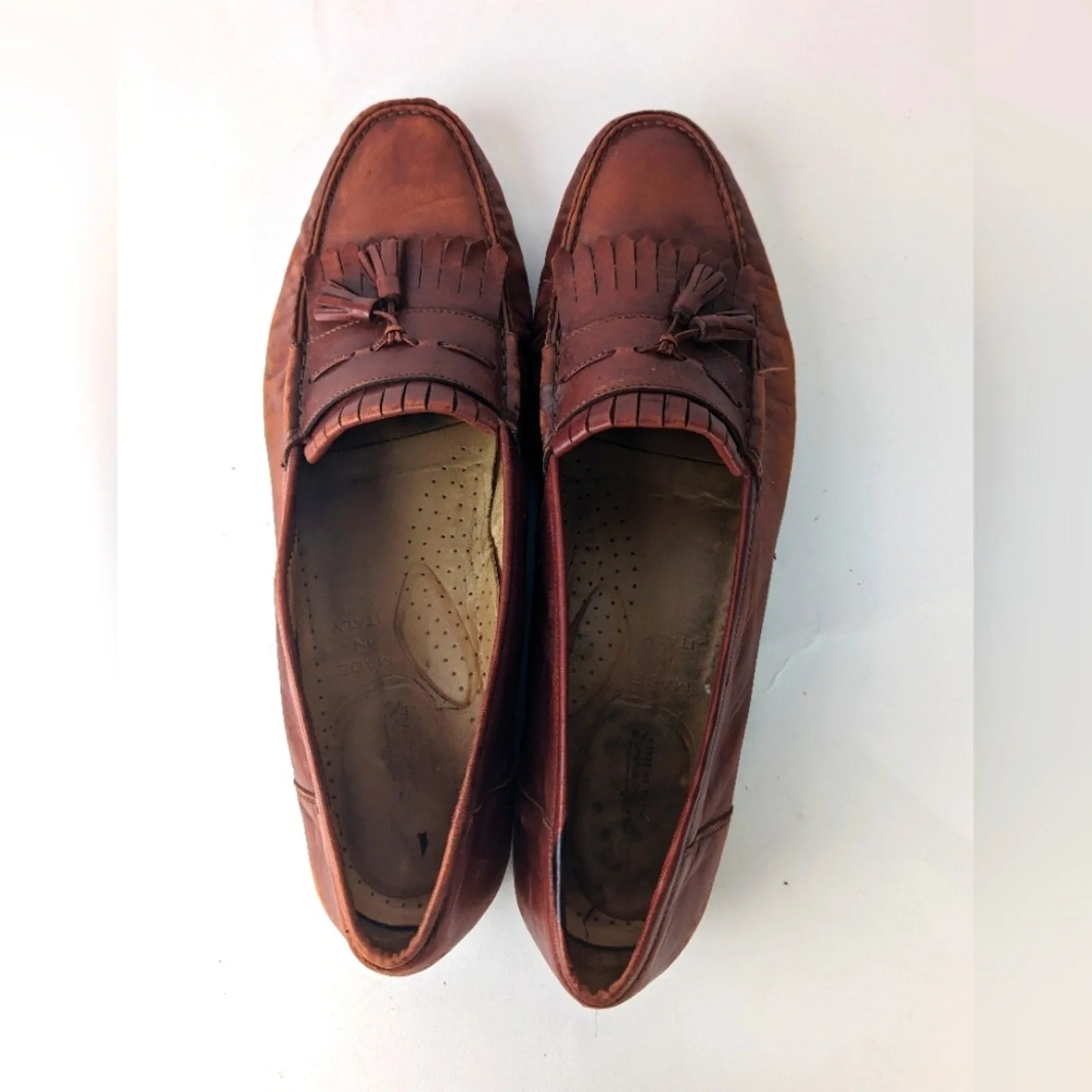 Santoni Men's Brown Tassles Loafer 15