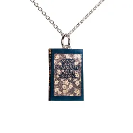'Sense & Sensibility' Necklace - Book Cover in Silver