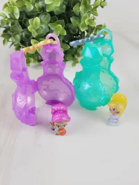 SHIMMER & SHINE KEYCHAINS WITH FIGURINES PRE-LOVED
