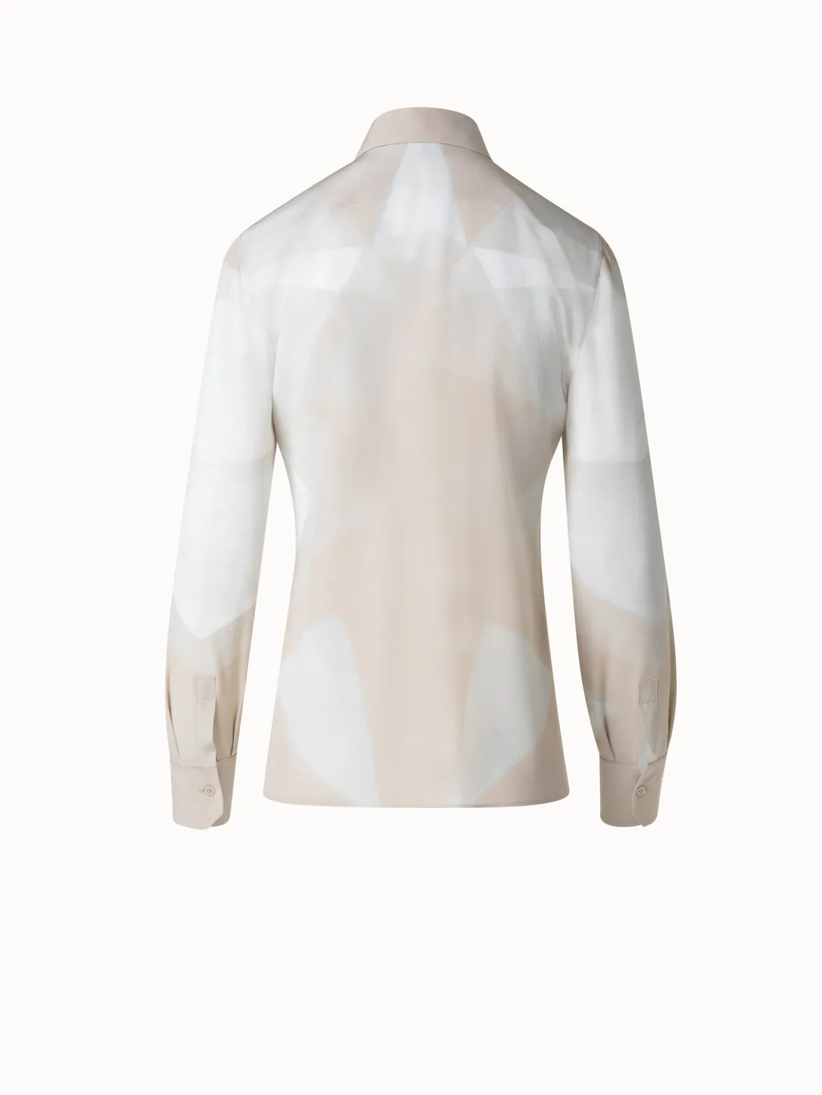 Silk Blouse with Chiaroscuro Print