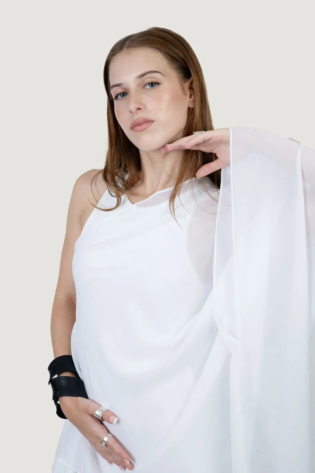 Silk Sheer long Blouse