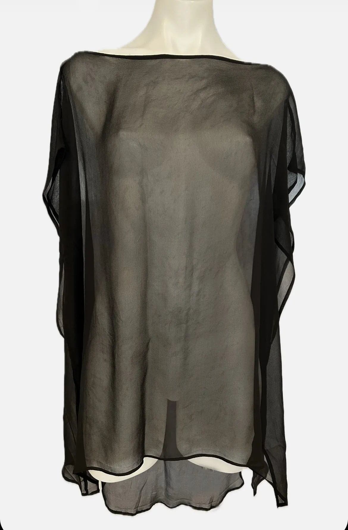 Silk Sheer long Blouse